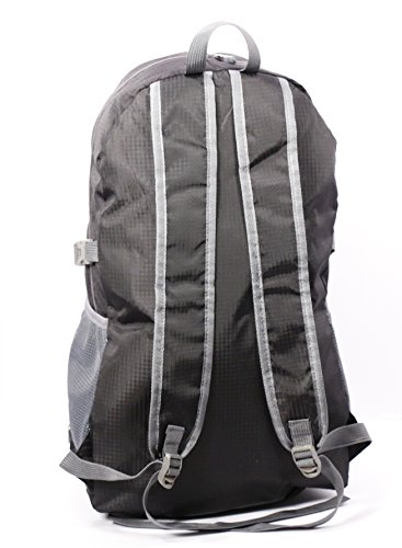 Alley-Pak lightweight travel hiking waterproof daypack 35L with reflector black backpack