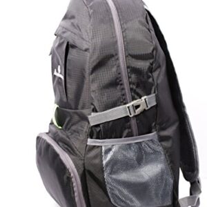 Alley-Pak lightweight travel hiking waterproof daypack 35L with reflector black backpack