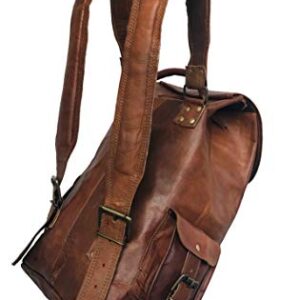 cuero 22" Leather Backpack Travel rucksack knapsack daypack Bag for men women