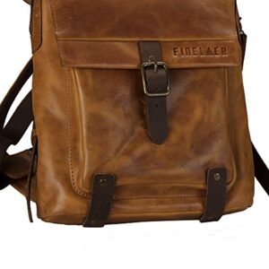 Finelaer Leather Hiking Backpack Purse For Women Laptop