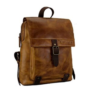 Finelaer Leather Hiking Backpack Purse For Women Laptop