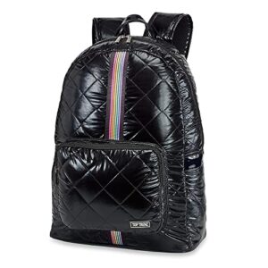 top trenz school or camp backpack or daypack (black diamond stitch backpack w/track straps)