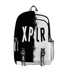 sam and colby xplr printed backpack merch teen bag three piece travel backpack (backpack1)