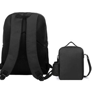 Alan_Becker 3 Piece Backpack Set Laptop Rucksack & Insulated Lunch Bag & Pencil Case 3 in 1 Gifts for Boys Girls