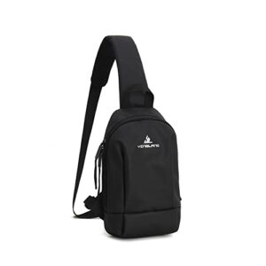 sling bag, lightweight sling backpack, shoulder bag for men women, chest bag mini sling backpack for running, cycling (black)