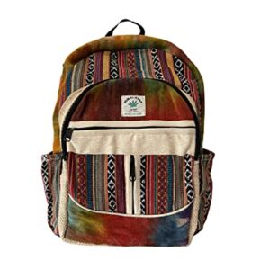 Zillion Craft himalayan hemp back pack. Laptop, Tablet carrying school, college , travel back pack. Hand made strong multi pocket back pack.