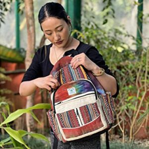 Zillion Craft himalayan hemp back pack. Laptop, Tablet carrying school, college , travel back pack. Hand made strong multi pocket back pack.
