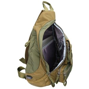 Sling Bag with USB Charging Port, Sling Backpack USB, Larswon Shoulder Backpack, Large Crossbody Bag, Chest Bag Large Army Green