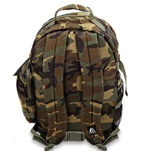 Everest Oversize Woodland Camo Backpack, Camouflage, One Size,C3045R-CAMO