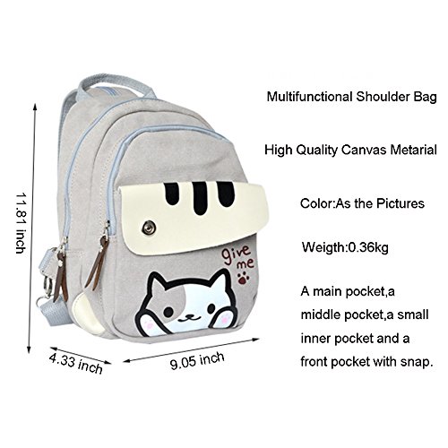 Anime Neko Atsume Multifunctional Shoulder Bag Knapsack Japanese Game Cat Backpack (#1)