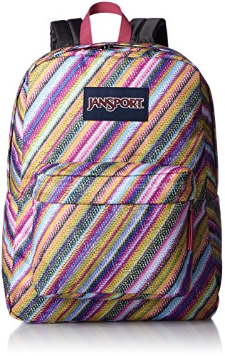 JanSport Unisex SuperBreak Multi Texture Stripe Backpack