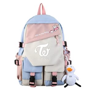 justgogo korean kpop twice backpack daypack laptop bag school bag mochila bookbag color a2