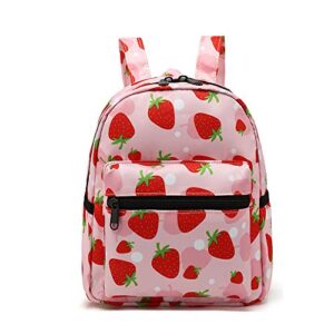 yixiamo cute mini tiny small pack bag backpack for grils children and adult (strawberry)
