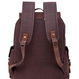 TSD Brand Stone Creek Waxed Canvas Backpack (Brown)