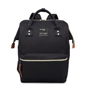 refutuna laptop backpack, 15.6 inch work backpack for women, nurse bag, teacher bag, college school laptop bookbag, waterproof anti-theft travel business backpack (black)