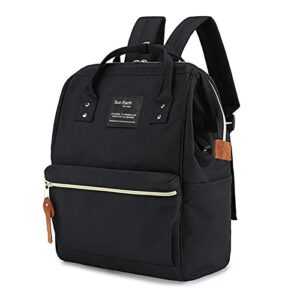 Refutuna Laptop Backpack, 15.6 Inch Work Backpack for Women, Nurse Bag, Teacher Bag, College School Laptop Bookbag, Waterproof Anti-theft Travel Business Backpack (Black)