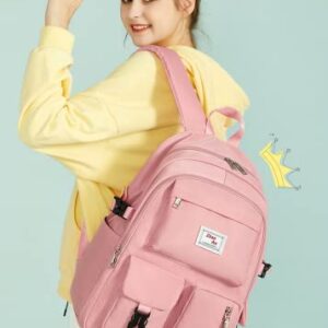Kawaii Laptop Backpack Preppy 15.6 Inch JK Plaid Check Cute School Travel Book Bag Computer Daypack Nurse Teacher (Black)