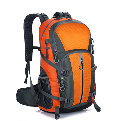 AUGUR Hiking Backpack 40L Lightweight Backpack Fit Camping/Outdoor/Traveling/Weekender/Overnight/Beach/Vacation Water Resistant Daypacks for Women Men (Orange)