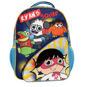 ryan’s world backpack for boys & girls, ryan school bookbag, 16 inch