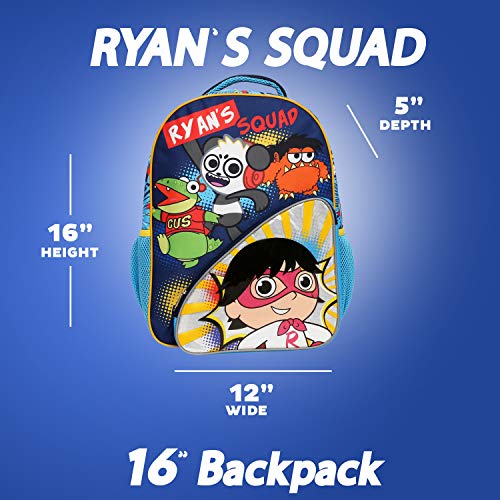 Ryan's World Backpack for Boys & Girls, Ryan School Bookbag, 16 Inch