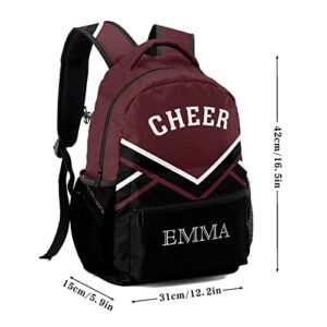 izedBrown Waterproof Cheer Cheerleaders Backpack with Name for Hiking Camping Picnic