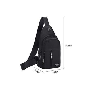 BMFHJEQ Multi-Functional Crossbody Bags, Waterproof Strap Bag Crossbody Backpack with USB Hole and Headphone Hole Strap Backpack for Travel Sports