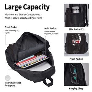 Backpack Combination with Lunch Bag Pencil Case Set Black Cat Pointy Witch Hat School 3 in 1 Bookbags Set