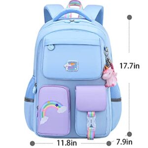 KTamiran Cute Backpack Travel Backpacks Bookbag for Women & Men Boys Girls School College Students Backpack Durable Water Resistant Blue Large