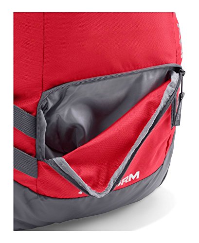 Under Armour Storm Hustle II Backpack, Red (600)/Silver, One Size Fits All