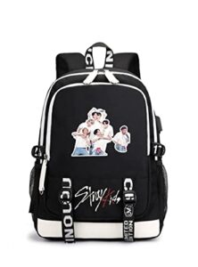 justgogo korean kpop stray kids backpack daypack laptop bag school bag mochila bookbag e1