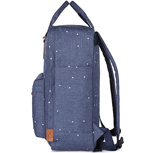 KAUKKO Stylish Oxford Fabric Backpack Travel Rucksack lightweight Hiking Bag Satchel(K1007 BLUE)