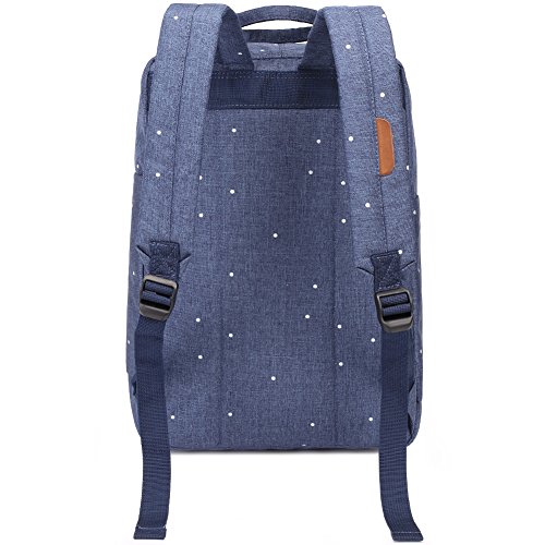 KAUKKO Stylish Oxford Fabric Backpack Travel Rucksack lightweight Hiking Bag Satchel(K1007 BLUE)