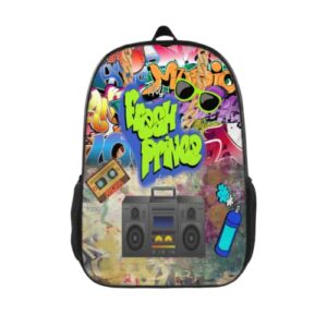 School Backpack /School Backpack Set The Fresh Prince Banner Photo Studio Graffiti Brick Wall Hip Hop Vintage Disco outdoor travel/leisure hiking backpack/suitable for boys and girls