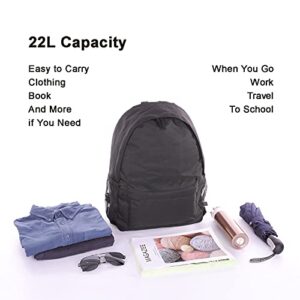 Light Backpack Blue Casual Daypack Classic Travel Foldable Simple Modern Lightweight Boys Middle School Minimalist Student Teens College Adult Men Cute