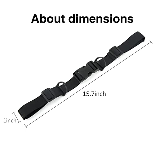 2 Pcs Adjustable Backpack Sternum Straps Chest Belt Hardness Strap with Anti-slip Fixed Clips and Quick Release Buckles for Camping Hiking Jogging(2 Pack /Black)