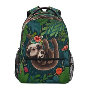 sloth school backpack for girls boys,sloth bookbag ages 6-13 book bag cartoon sloth backpack for kid