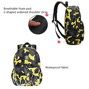 Kids Backpack for Boys Camo Print Elementary School Bag Preschool Daypack Outdoor Kindergarten Bag