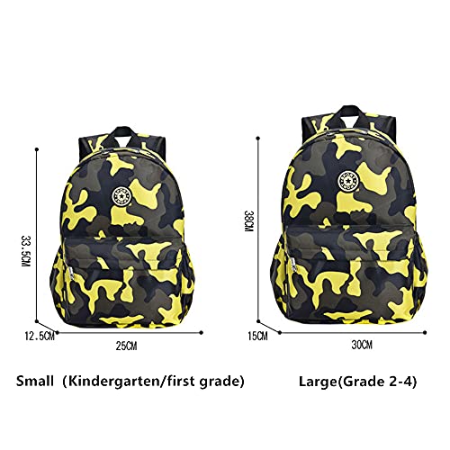 Kids Backpack for Boys Camo Print Elementary School Bag Preschool Daypack Outdoor Kindergarten Bag