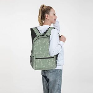 HJBJKBKSDA Sage Green School Backpack For Girls Women Teens Lightweight Durable Schoolbag One Size