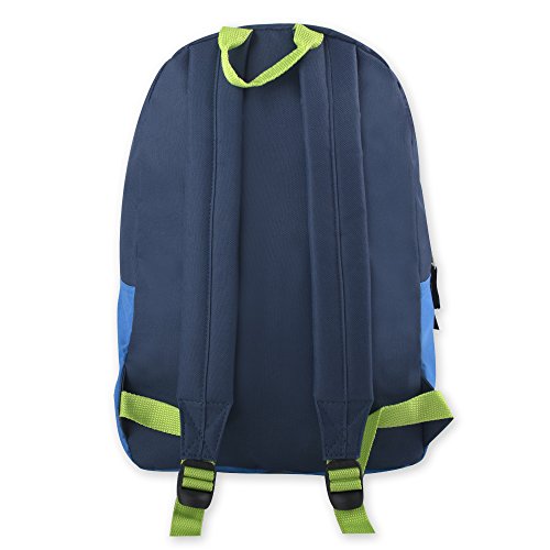 Multi-Color Back Pack with Adjustable Padded Shoulder (Navy) Medium