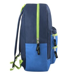 Multi-Color Back Pack with Adjustable Padded Shoulder (Navy) Medium