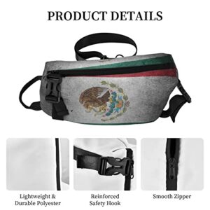 Ykklima Mexico Flag Pattern Sling Backpack Rope Crossbody Shoulder Bag for Men Women Travel Hiking Outdoor Daypack