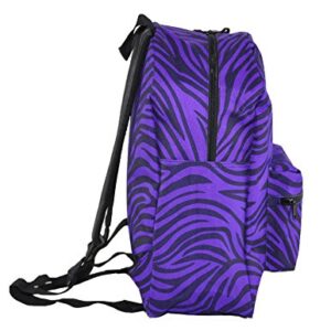 Outdoor Colorful Backpack (Purple Zebra)