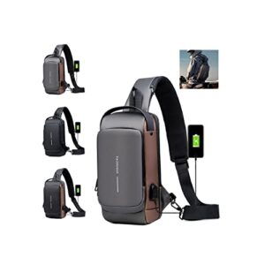 usb charging sport sling anti-theft shoulder bag, anti theft sling bag, waterproof shoulder backpack, sports crossbody bag