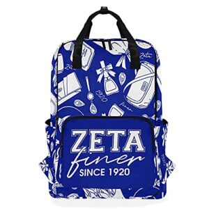 bbgreek zeta phi beta sorority paraphernalia – finer – college school backpack, book bag – official vendor