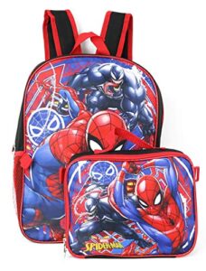 ruz spiderman boys 16 inch backpack (red-blue)
