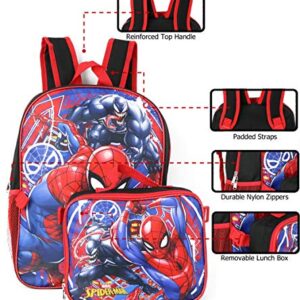 Ruz Spiderman Boys 16 Inch Backpack (Red-Blue)