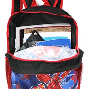 Ruz Spiderman Boys 16 Inch Backpack (Red-Blue)