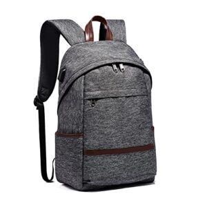 seekvigor laptop backpack for men woman,casual college backpack with usb charging port, 20l waterproof travel backpack for 14 inch laptop,grey