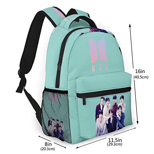 Kpop Backpack Travel Hiking Canvas Daypack Campus School Bag For Boy Girls